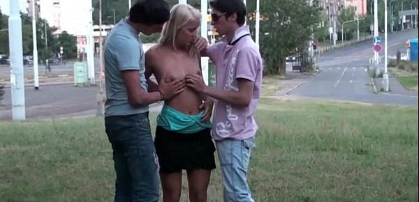  The best PUBLIC teens group street orgy gangbang in broad daylight